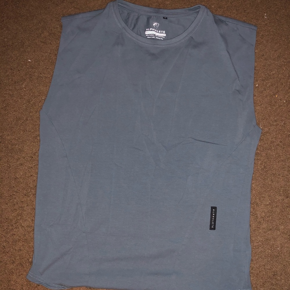 Alphalete medium  blue muscle tee/cap sleeve